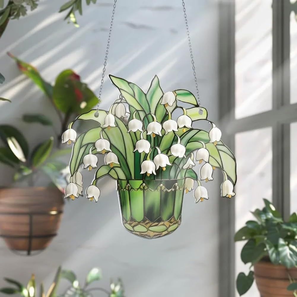 Lily of Valley Acrylic Suncatcher Window Hanging Art Decoration