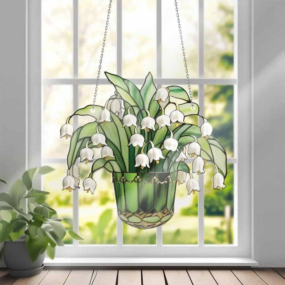 Lily of Valley Acrylic Suncatcher Window Hanging Art Decoration