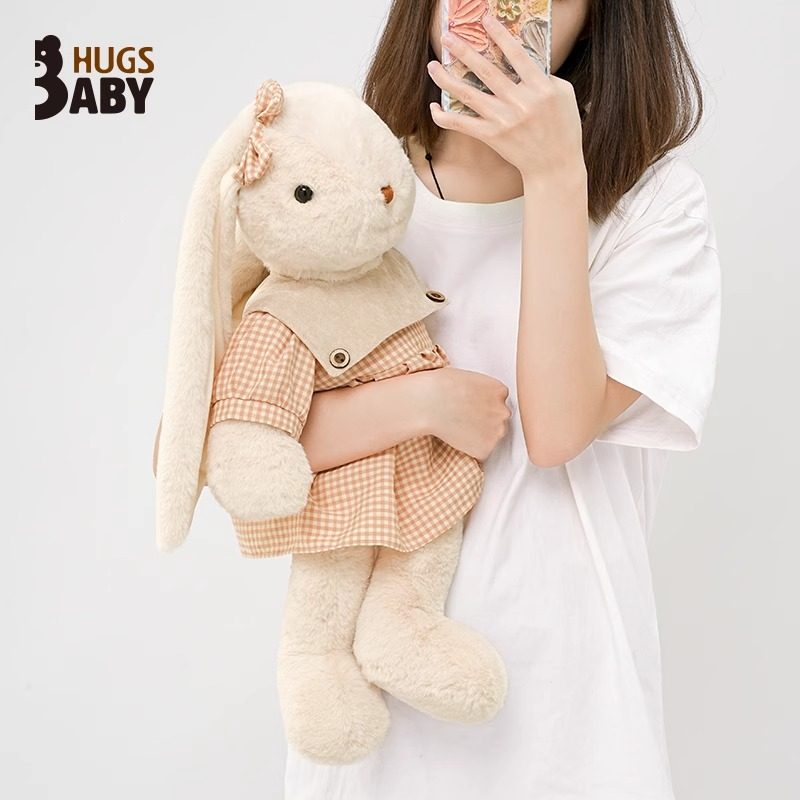 Lily Rabbit Plush Doll with Dress Long Ears Stuffed Animal