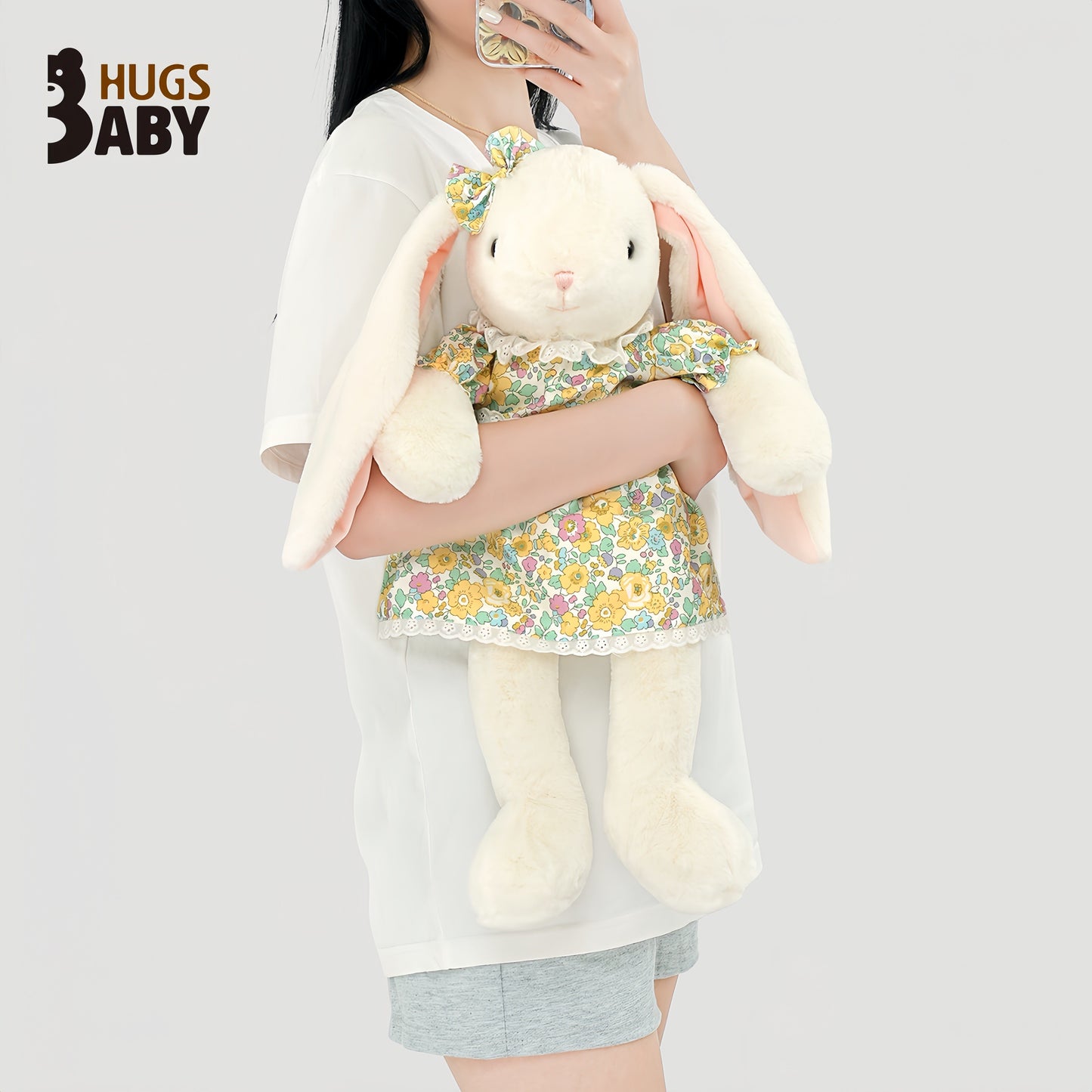 Lily Rabbit Plush Doll with Dress Long Ears Stuffed Animal