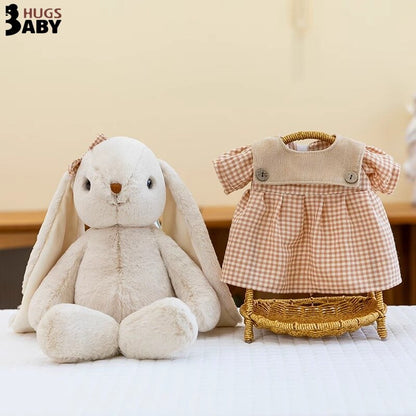 Lily Rabbit Plush Doll with Dress Long Ears Stuffed Animal