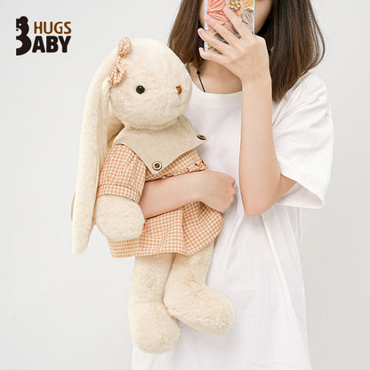 Lily Rabbit Plush Doll with Dress Long Ears Stuffed Animal