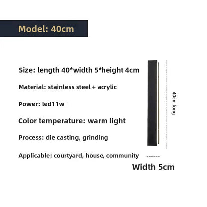 Linear LED Wall Light IP65 Waterproof Outdoor Indoor