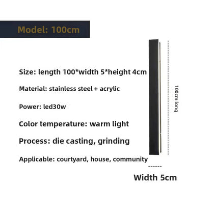 Linear LED Wall Light IP65 Waterproof Outdoor Indoor