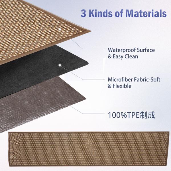 Linen anti-slip stair mat