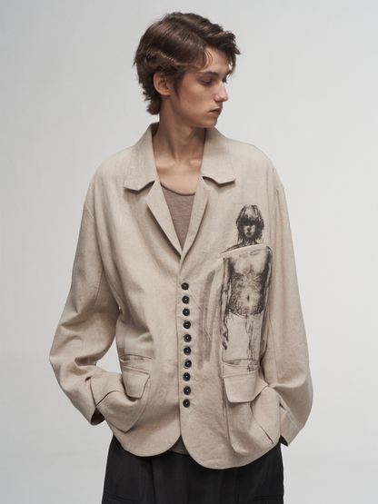 Linen Blend Blazer