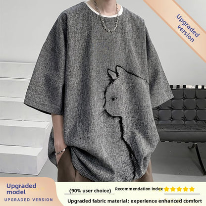 Linen Blend Short Sleeve T-Shirt