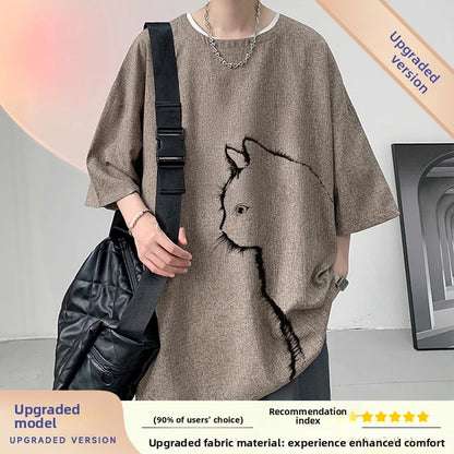 Linen Blend Short Sleeve T-Shirt