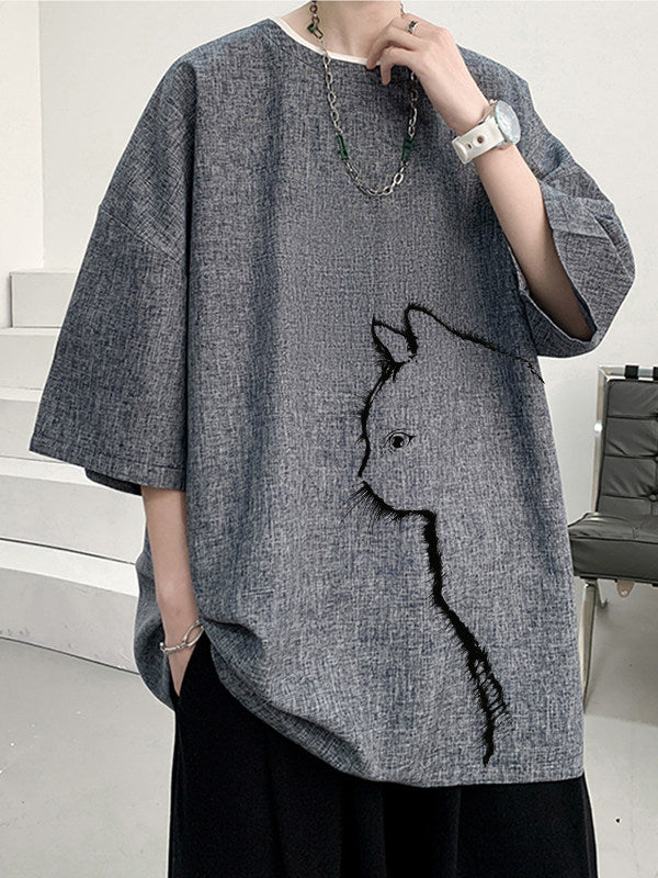 Linen Blend Short Sleeve T-Shirt