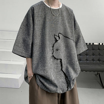 Linen Blend Short Sleeve T-Shirt