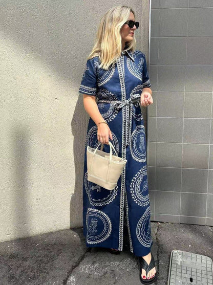 Linen Cardigan Dress