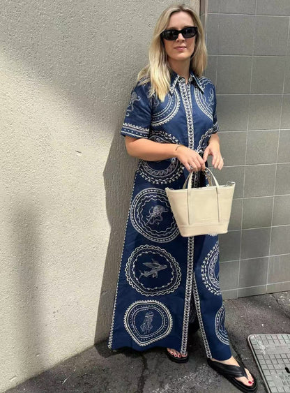 Linen Cardigan Dress