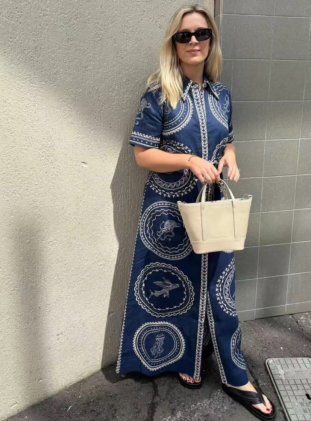 Linen Cardigan Dress