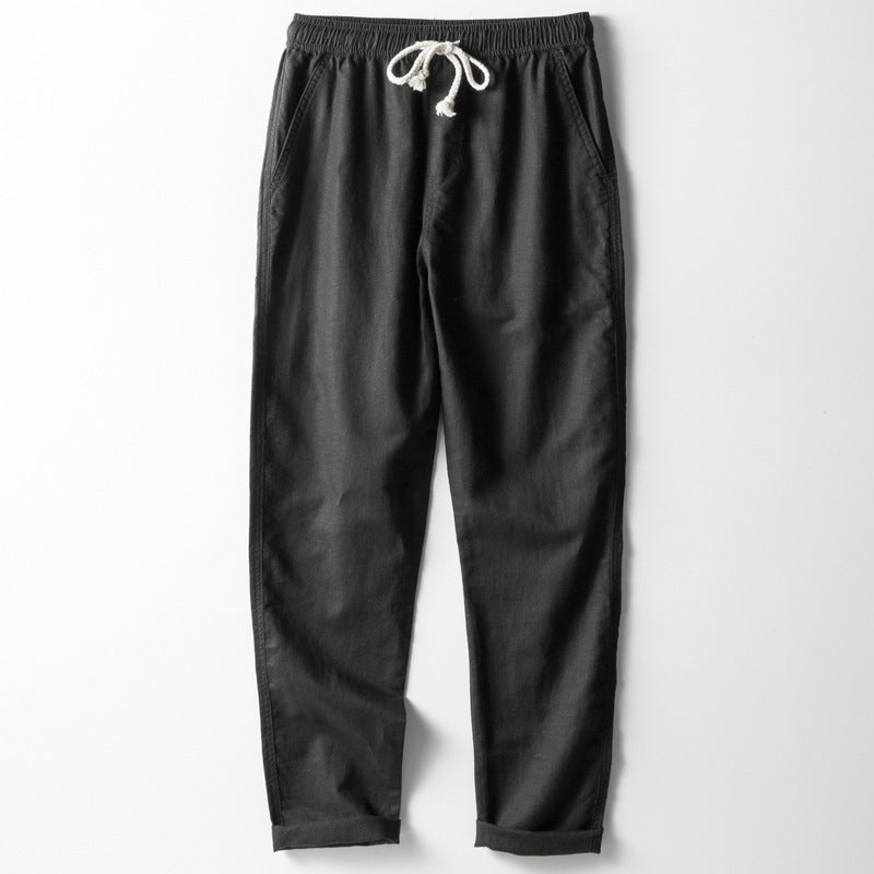 Linen Casual Trousers for Men – Relaxed Fit, Straight Cut