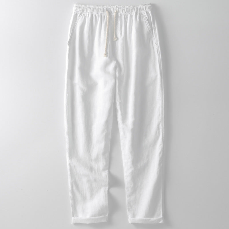 Linen Casual Trousers for Men – Relaxed Fit, Straight Cut