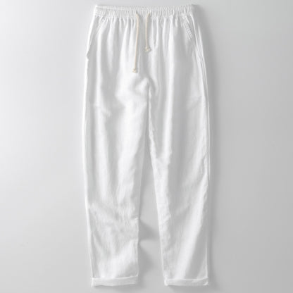 Linen Casual Trousers for Men – Relaxed Fit, Straight Cut