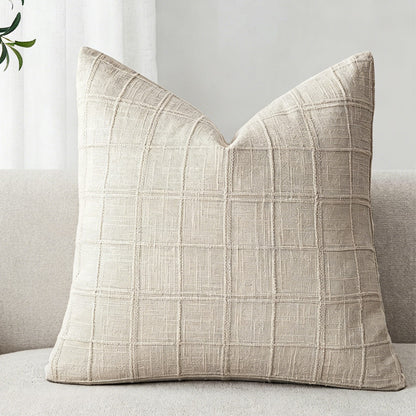 Linen Cotton Blend Decorative Pillow Cover