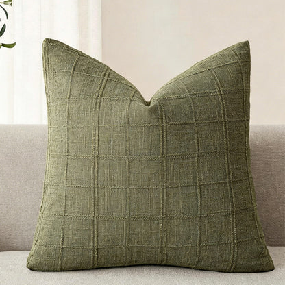 Linen Cotton Blend Decorative Pillow Cover