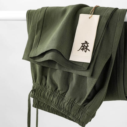 Linen Cotton Wide Leg Pants