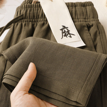 Linen Cotton Wide Leg Pants
