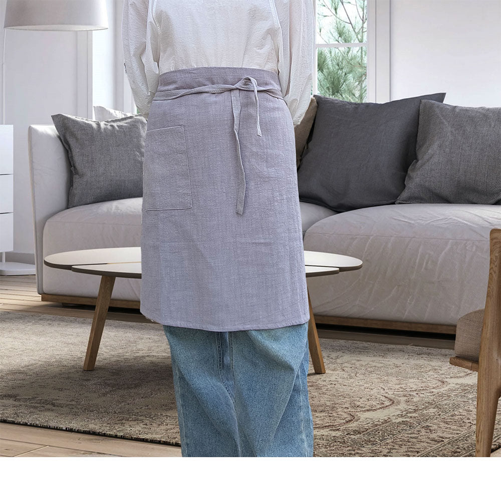 Linen Half Apron with Pocket