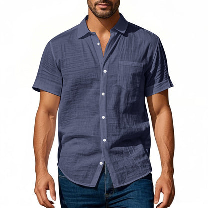 Linen short-sleeve shirt