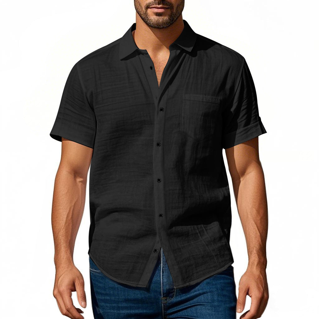 Linen short-sleeve shirt