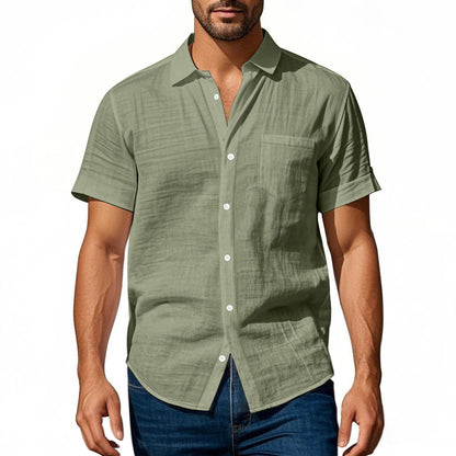 Linen short-sleeve shirt