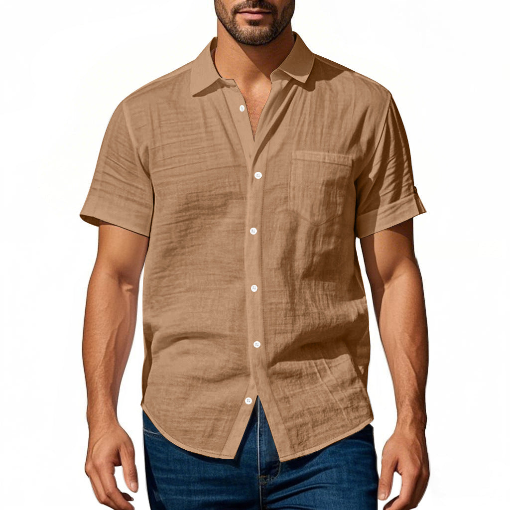 Linen short-sleeve shirt