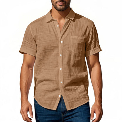 Linen short-sleeve shirt