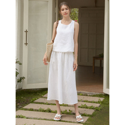 Linen Sleeveless Top