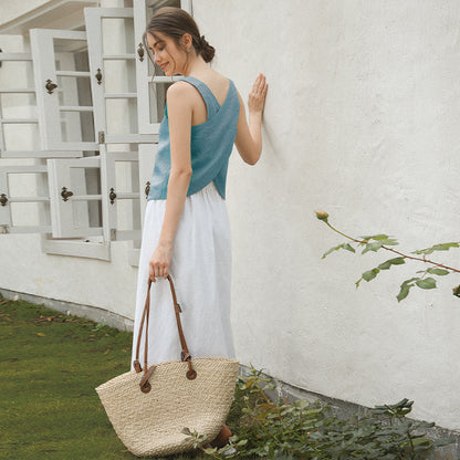 Linen Sleeveless Top