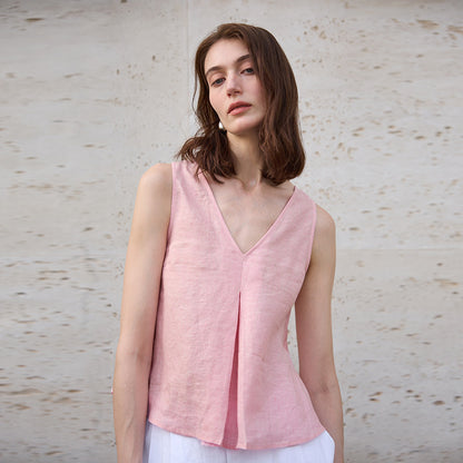 Linen Sleeveless Vest