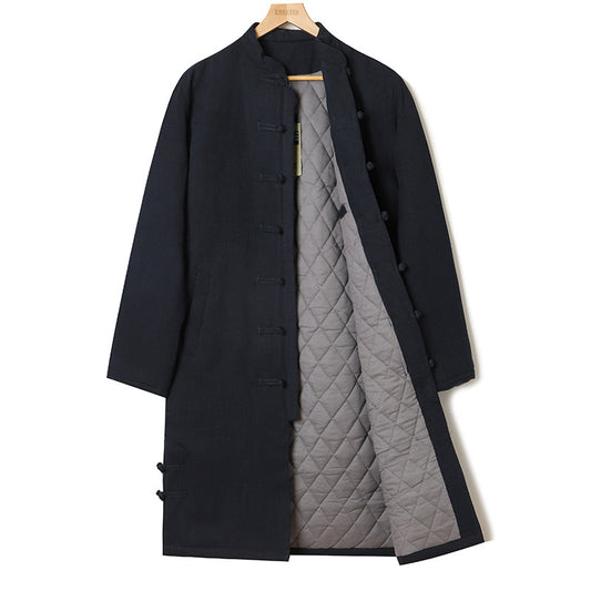 linen thick cotton coat