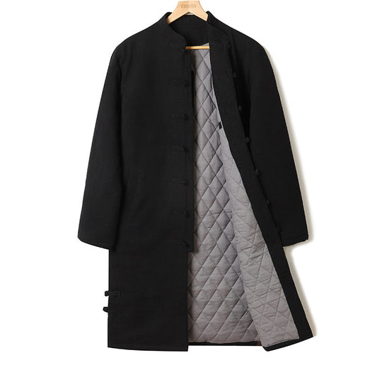 linen thick cotton coat