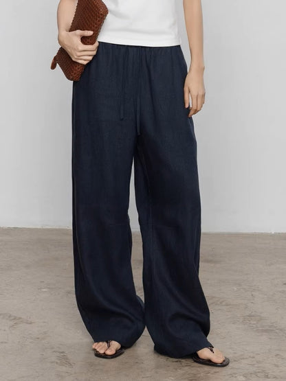 Linen Wide Leg Casual Pants