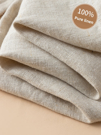 Linen Wide-Leg High-Waisted Pants