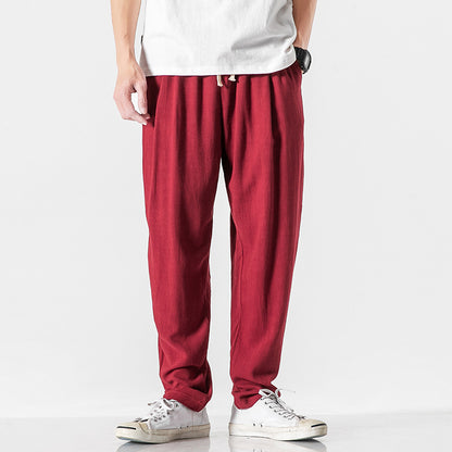 Linen Wide-Leg Pants