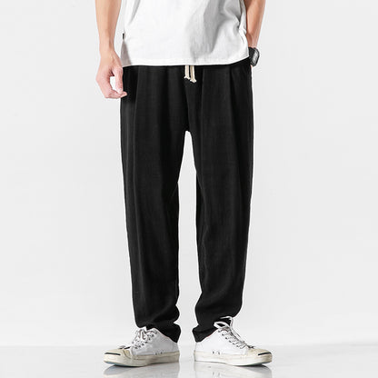 Linen Wide-Leg Pants