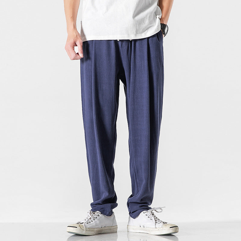 Linen Wide-Leg Pants
