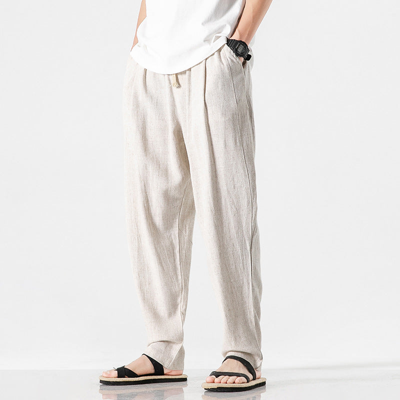 Linen Wide-Leg Pants