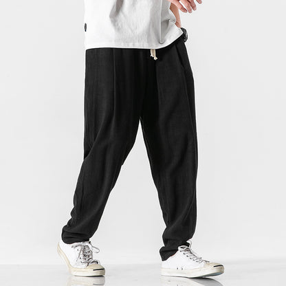 Linen Wide-Leg Pants