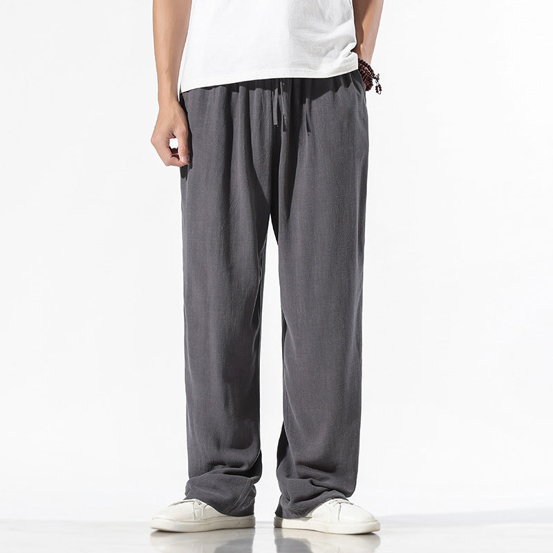 Linen Wide-Leg Pants