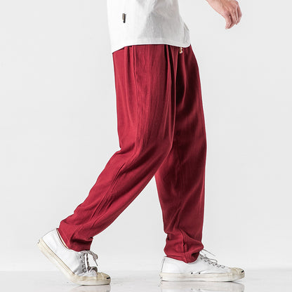 Linen Wide-Leg Pants