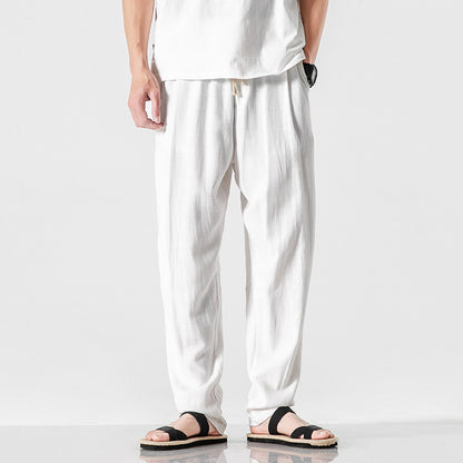 Linen Wide-Leg Pants