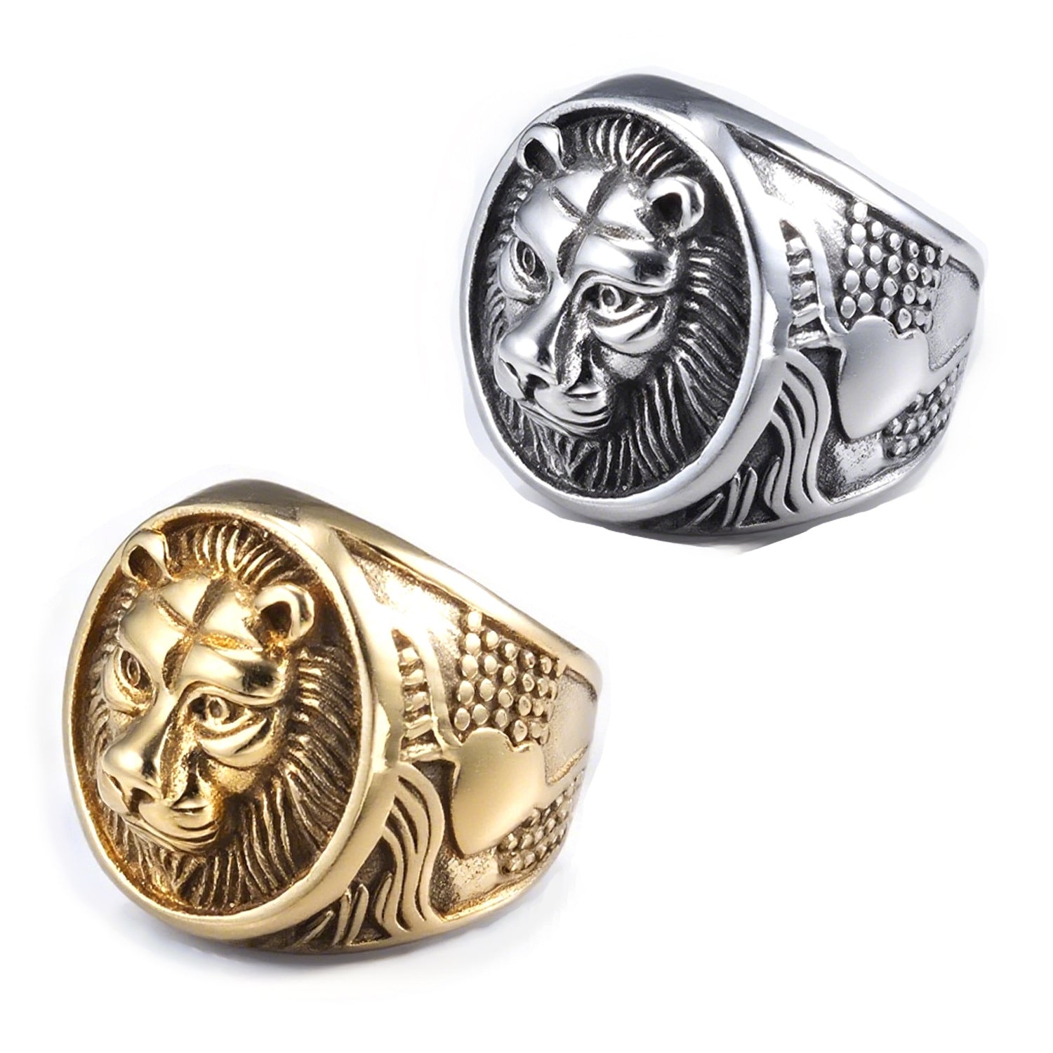 Lion Head Stainless Steel Ring