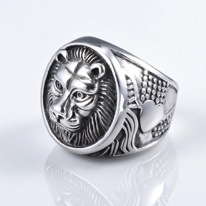 Lion Head Stainless Steel Ring