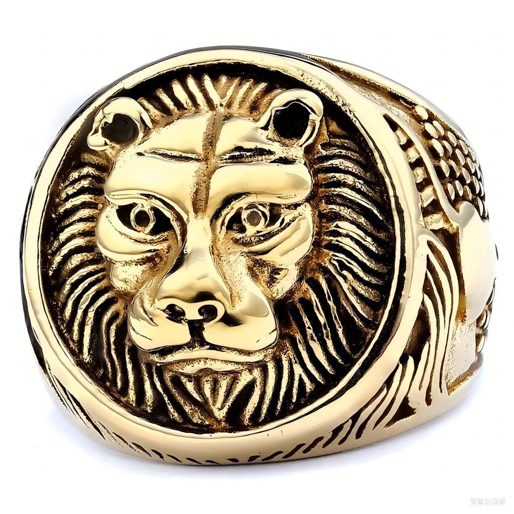 Lion Head Stainless Steel Ring