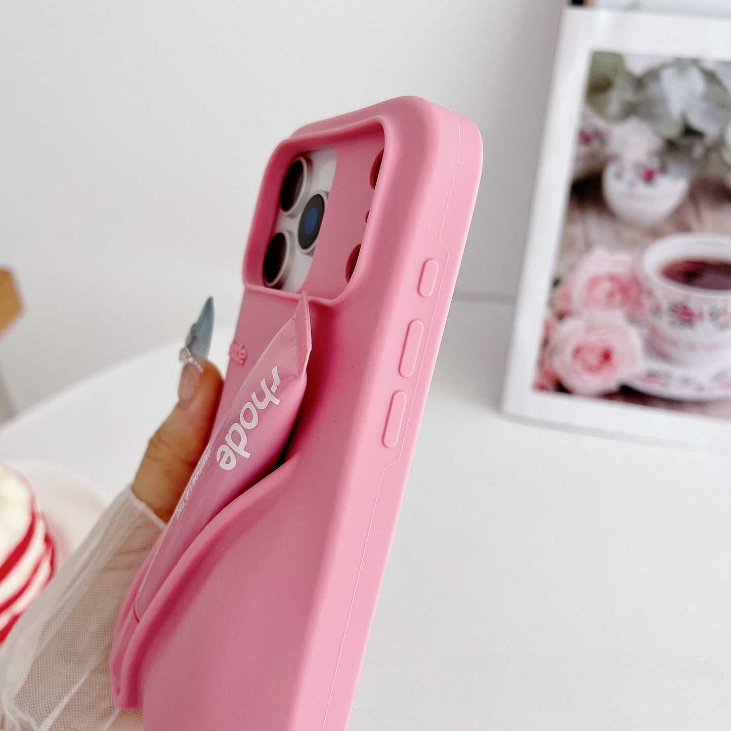 Lipstick lip gloss silicone phone case