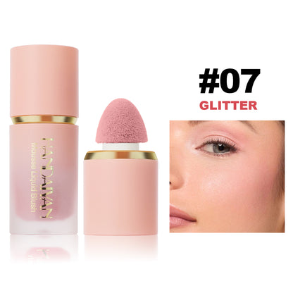 Liquid blush, contouring, matte blush